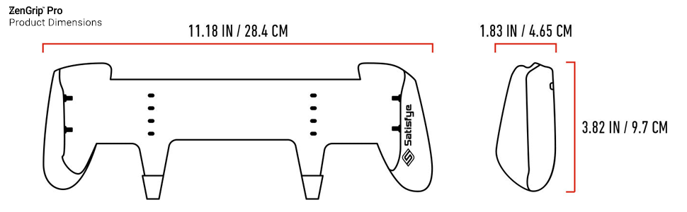 ZenGrip Pro Product Dimensions