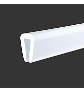 Clear Rubber Edge Trim, U Channel Silicone Rubber Edge Trim, 1/8" Slot, Fit for 3/32-5/32", White...