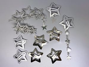 silver hair clips