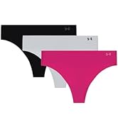 Under Armour Women's 3-pack Pure Stretch No Show Thong Underwear, All-day Comfort & Ultra-soft Fit