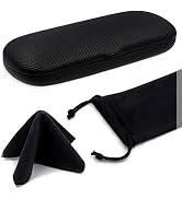 MyEyeglassCase Men Small Glasses case - Eyeglasses Hard Shell Holder Pouch & Cloth-Reading Slim &...