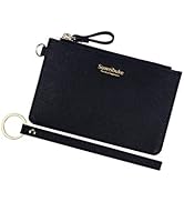 Aiyo Nice Women Slim RFID Card Case Holder Wristlet Zip ID Case Wallet Small Leather Wallet Coin ...