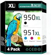 950XL and 951XL Ink Cartridges Combo Pack (4-Pack) Replacement for HP 950XL 951XL Ink Cartridges ...