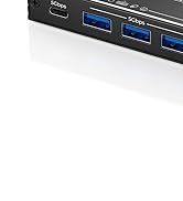 DUOPURUI USB 3.0 Switch 2 Computers Sharing USB C & A Devices,Easy One-Click Device Switching wit...