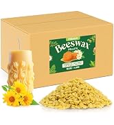 NORVENCE Beeswax Pellets 10LB, Pure & Natural Yellow Beeswax for Candle Making, DIY Skin Care, Li...