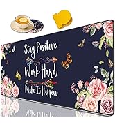 Large Game Mouse Pad + Coffee Coaster + Round Handle Clip, Stay Positive Work Hard and Make It Ha...