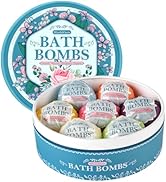 BlissfulOasis Bath Bombs Gift Set, 7 Packs Bubble & Spa Fizzies Relaxation Aromatherapy with Esse...