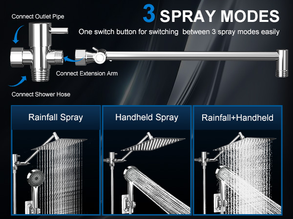 three spray modes