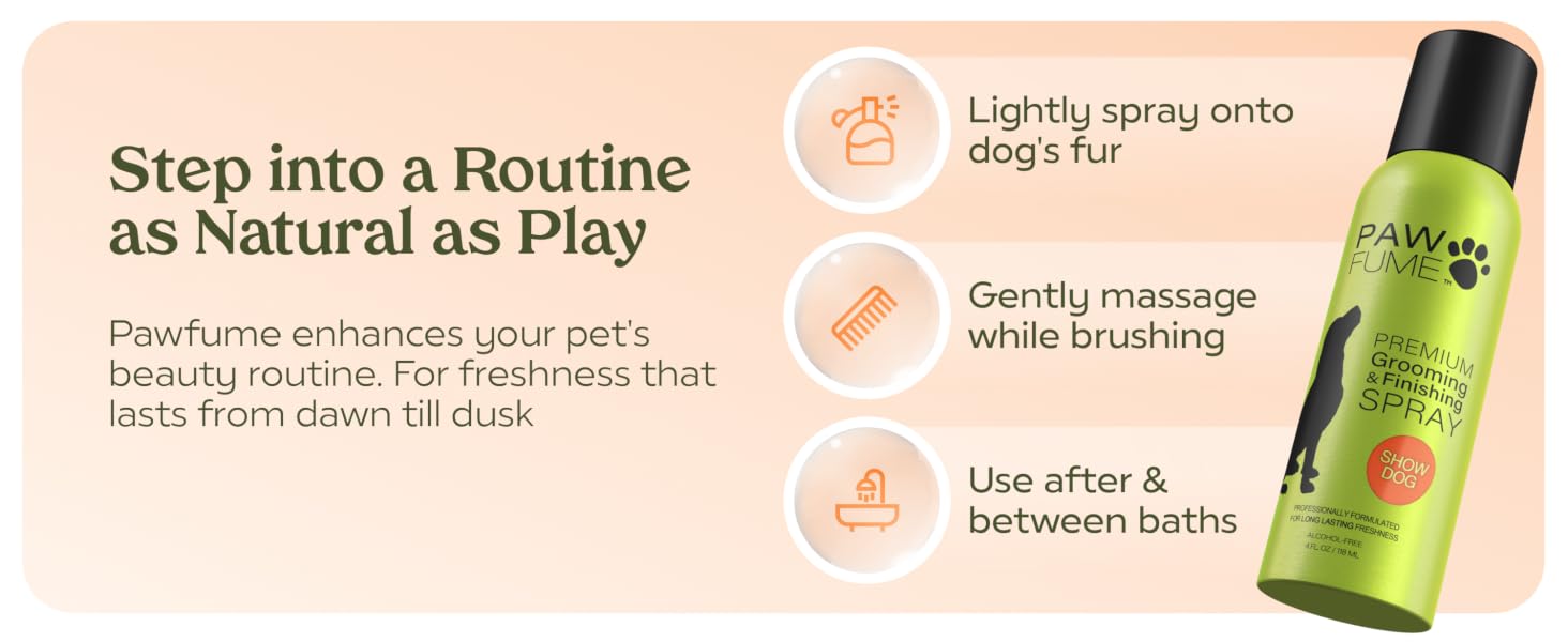 pawfume grooming spray show dog