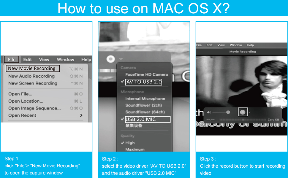 VCR to Video Converter Convert VCR to Digital from VCR VHS Mini DV Hi8 DVD for MAC/PC