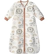 Yoofoss Baby Sleep Sack 0-6 Months 1.0 Tog Long Sleeve Sleep Sack Organic Cotton Wearable Blanket...