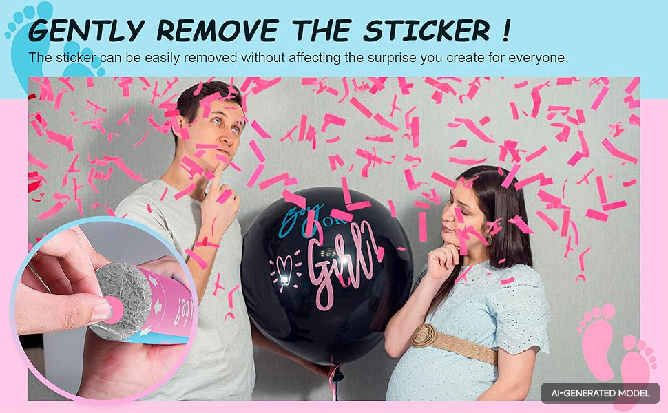 Gender Reveal Confetti Cannon