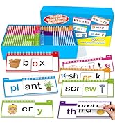 40 Read and Rhyme Flip Books,Phonics Word Family Build Book Learn to Read Phonics Flash Cards,Sig...