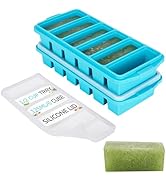 1/2 Cup Silicone Freezer Tray With Lid - Silicone Freezer Molds 2-Pack For meal prep & freezing o...