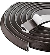 Weather Stripping Door Seal - Self Adhesive Weather Strip V Shaped Seal Strip,Brown,10m