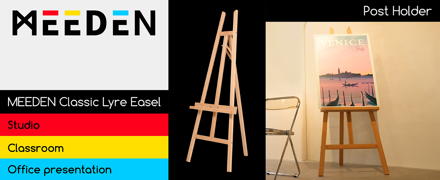 MEEDEN Wooden Easel Stand for Display Adjustable Art Easel for Painting