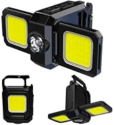 MAKDAK Tent Light for Camping Hanging-2PC EDC Rechargeable Foldable Work Light COB Keychain Flash...