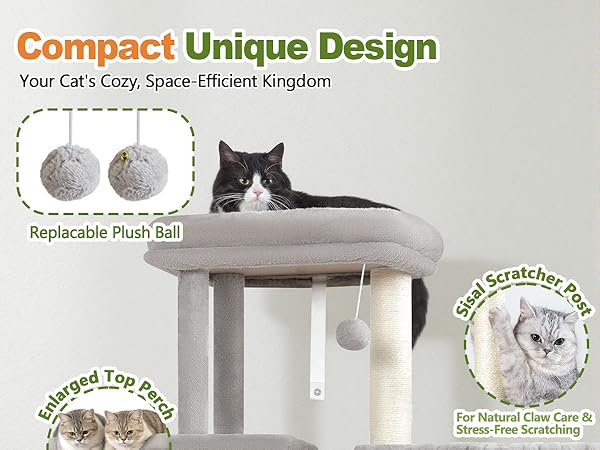 cat tower with scratching post