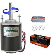 High Torque DC Motor 12V/24V, DIY Project Quiet Motor Permanent Magnet Motor with Cable Connector...