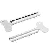 2 Pcs Silvery Metal Tube Squeezer Keys, Toothpaste Metal Hair Dye Color Key Roller Dispenser Tool...