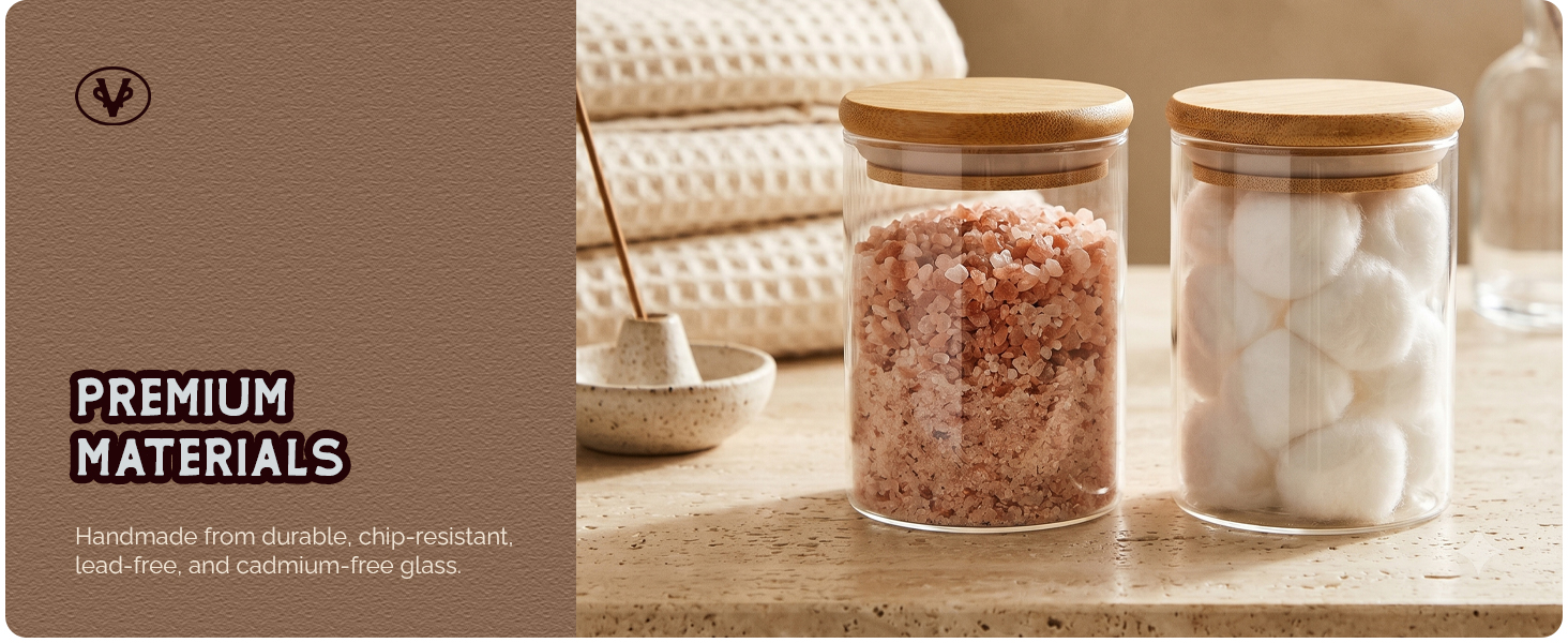 wooden tips bath counter canister iniunik organizer canisters countertop