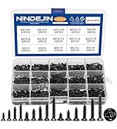 NINDEJIN 450PCS Miniature Screws, Phillips Flat Head Small Screws M2.3 M2.6 M3 Countersunk Repair...