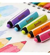Smilo Pencil Shaped Erasers, 10 Pack, Non-Toxic TPE | Soft Erasers for School, Colored Pencil Art...