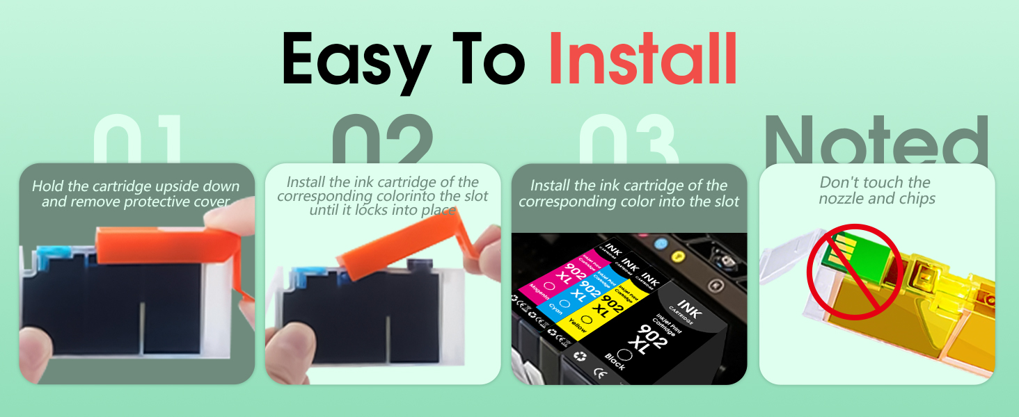HP 920XL HP902 Ink Cartridges Combo Pack Compatible for HP OfficeJet Pro 6960 6950 6958