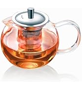 TMOST Glass Teapot with Removable Infuser 1300ml/43oz Glass Tea Kettle Teapot blooming Loose Leaf...