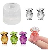 Mini Fancy Vase Resin Silicone Molds 3D Simulation Vase Epoxy Casting Molds for DIY Micro Resin D...