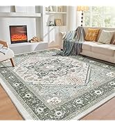 OPPODREAM Soft Area Rugs 5x7, 5x7 Washable Rug with Non Slip Backing, 5 x 7 Faux Cashmere Low-Pil...