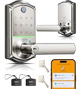 Veise VE019 Fingerprint Smart Lever Lock, App Control, Keyless Entry Door Lock with Handle, Touch...