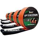 2PCS 2”x3FT & 2PCS 2”x7FT Supper Sturdy Lift Sling Straps, 18800 Pound Capacity Heavy Duty Eye-Ey...