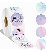 Joatuxul 2''×2‘’ Flower Thermal Sticker Labels, Self-Adhesive 2 Inch Round Direct Thermal Labels,...