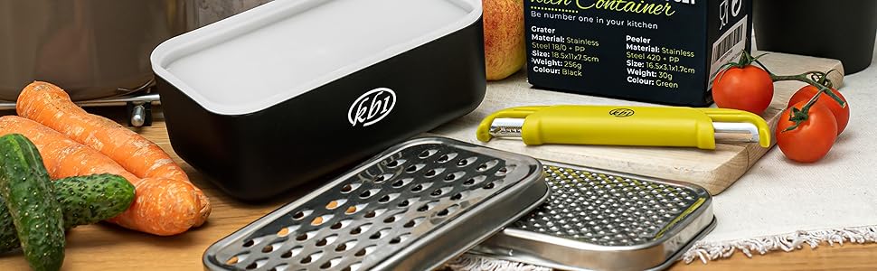 Grater and Peeler Set with Container: A Kitchen Essential