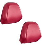 Pniwuno 2 PCS Car Seat Headrest Covers, Full Wrap-Around PU Leather Head Rest Cover, Anti-Scratch...