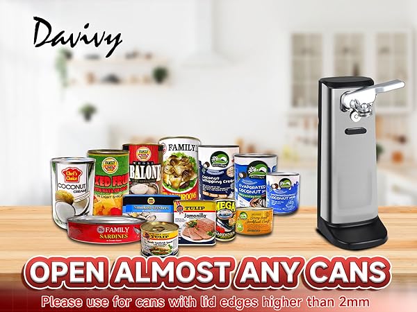 NK-0683 Opens Most Can Shapes: Easily handles round, square, oval, and even slightly deformed cans.