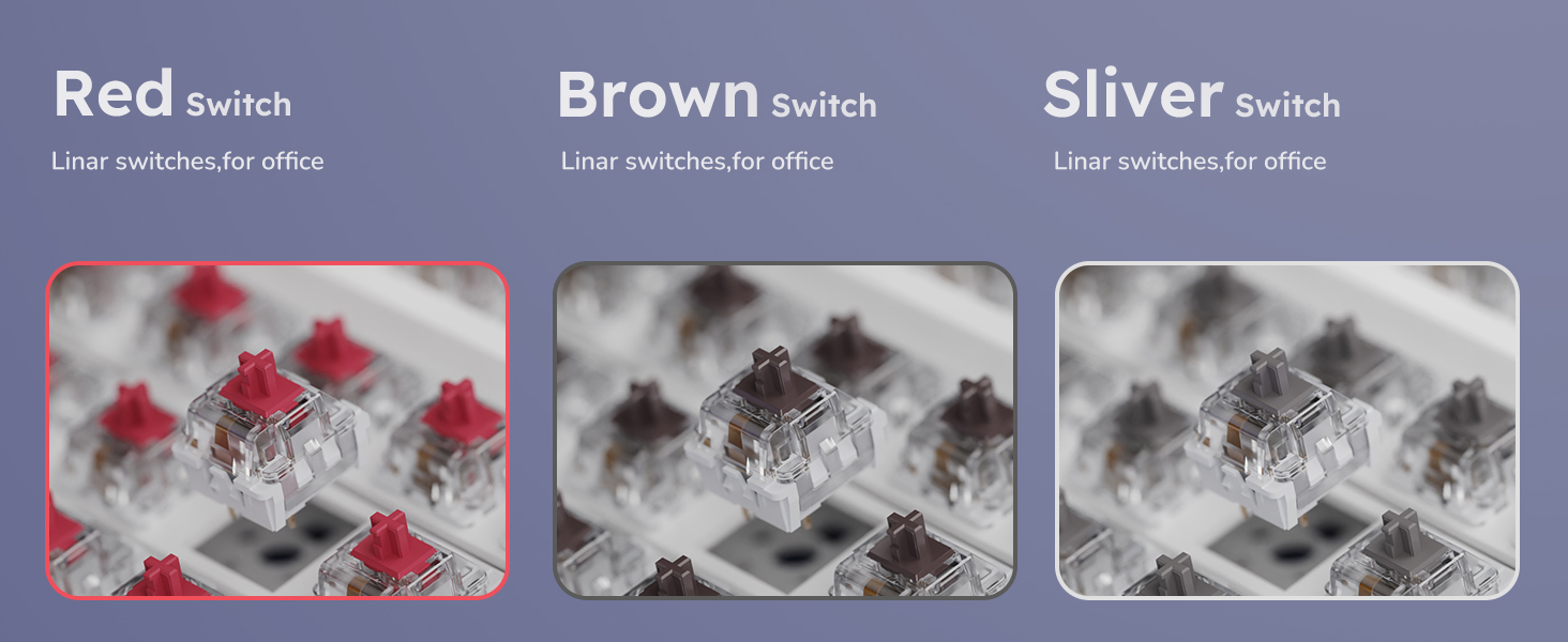 Red switch,brown switch,sliver switch