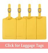 Leather Luggage Tags 4 Pack Bag Suitcase Labels
