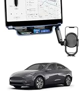 Under Screen Storage Tray with Phone Holder for Tesla Model 3/Model Y 2023 2022 2021 Center Conso...