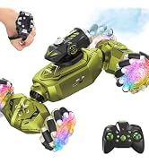 FDCTR Gesture Sensing Remote Control Car, 4WD RC Stunt Car with Lights, Music & Spray, Hand Contr...