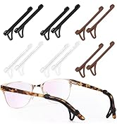 topstart Glass Ear Grips, 6 Pairs Glasses Ear Cushion with hook Anti Slip Silicone Temple Tips Sl...