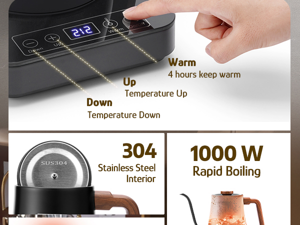 Hazel Quinn Gooseneck Electric Kettle