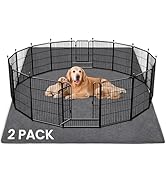 2 Pack Extra Large Washable Pee Pads for Dogs 72"x72" Reusable Dog Mat for Floor Non-Slip Waterpr...