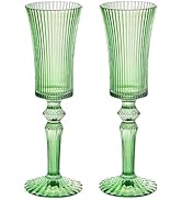 2 Pcs Ribbed Coupe Red Glasses, 19.5 oz Vintage Cocktail Coupe Glasses Set, Unique Martini Glass,...