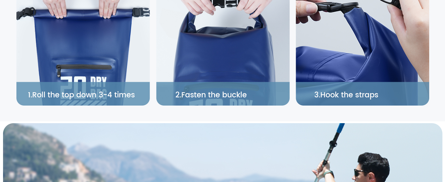 5L 10L 20L 30L 40L dry bag waterproof bags pouch river camping paddle board for men women iphone