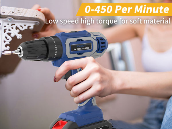 cordless power drill set with battery and charger