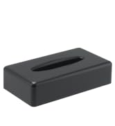 Y-in Hand Tissue Dispenser Box Cover,Rectangular Black Wall Mounted Holder with Bottom, Dryer She...