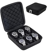 ProCase Travel Watch Case, 6 Slots Hard Shell Storage Box for Watch Bracelet Accessories, Zippere...