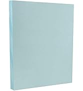 JAM PAPER Vellum Bristol 65lb Cardstock - 8.5 x 11 Coverstock - 147 gsm - Blue - 50 Sheets/Pack